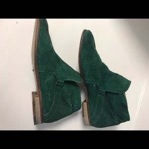 Free People green suede booties, 40 lt. wear